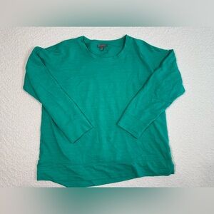 Talbots womens green sweater shirt size LP